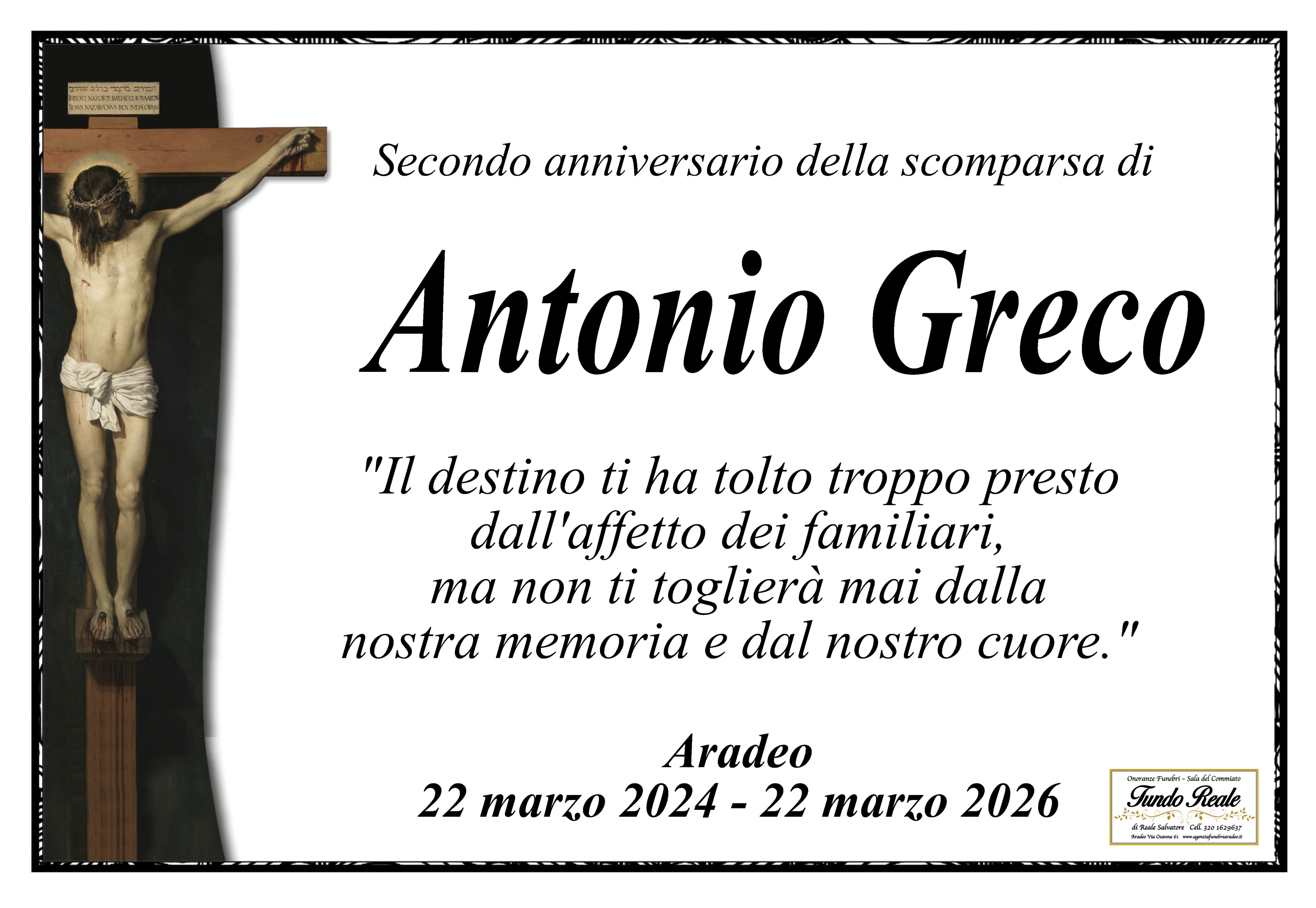 2° anniversario Greco Antonio